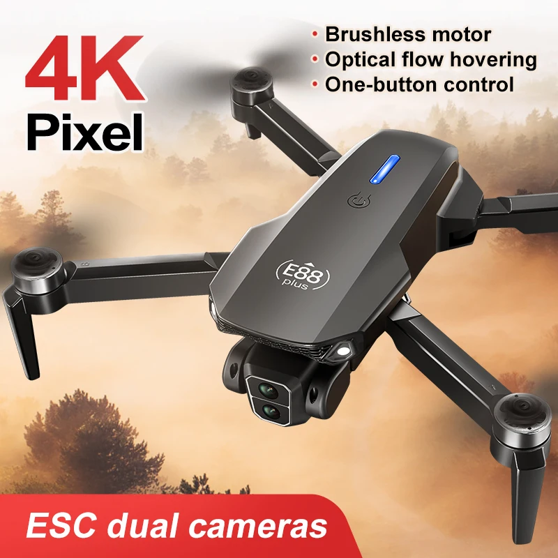 New E88 Plus Quadcopter Drone: - Drone Gimbal Brushless recensie en prijs