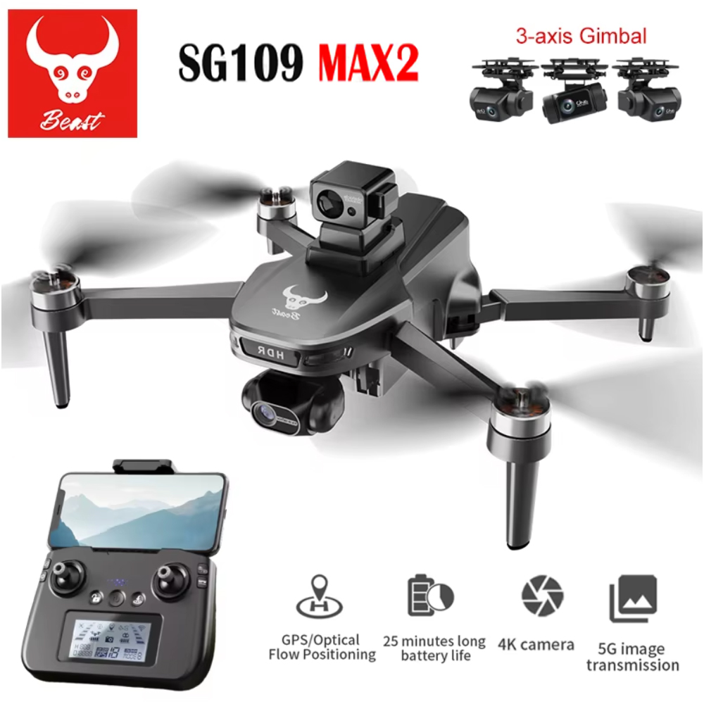 SG109 MAX2 Professional FPV 8K - Drone Gimbal 3 Axis recensie en prijs