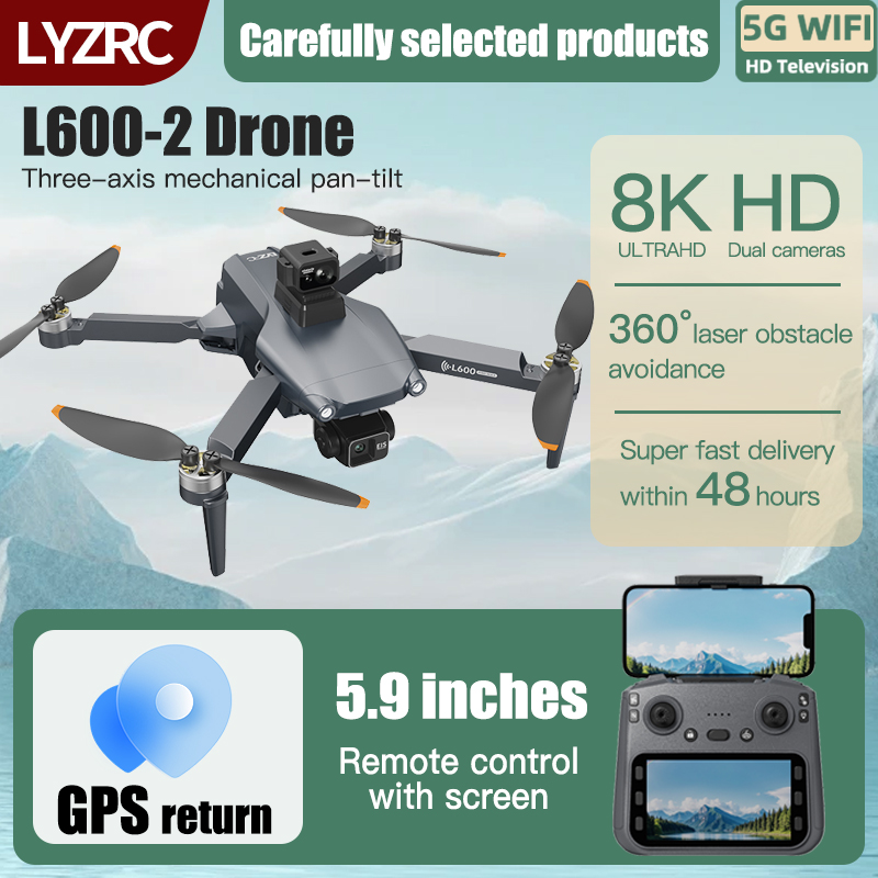 LYZRC L600-2 MAX GPS Drone 3-A - Drone Gimbal 3 Axis recensie en prijs