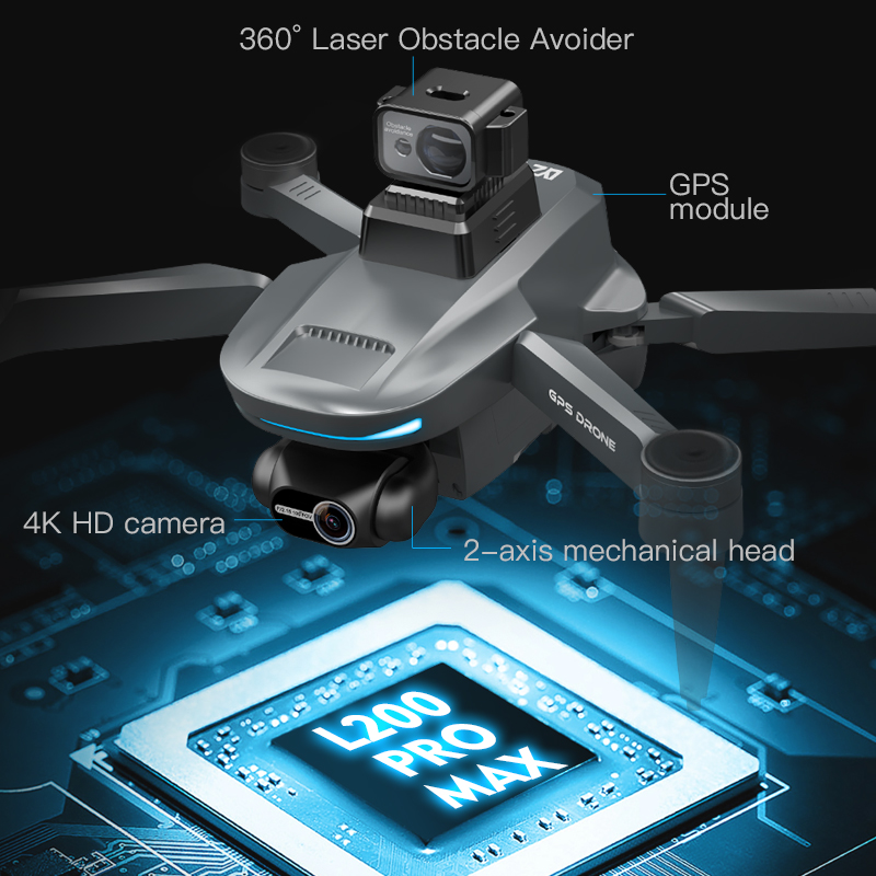 L200 Pro MAX GPS Drone 4K Prof - Drone Gimbal 2 Axis recensie en prijs