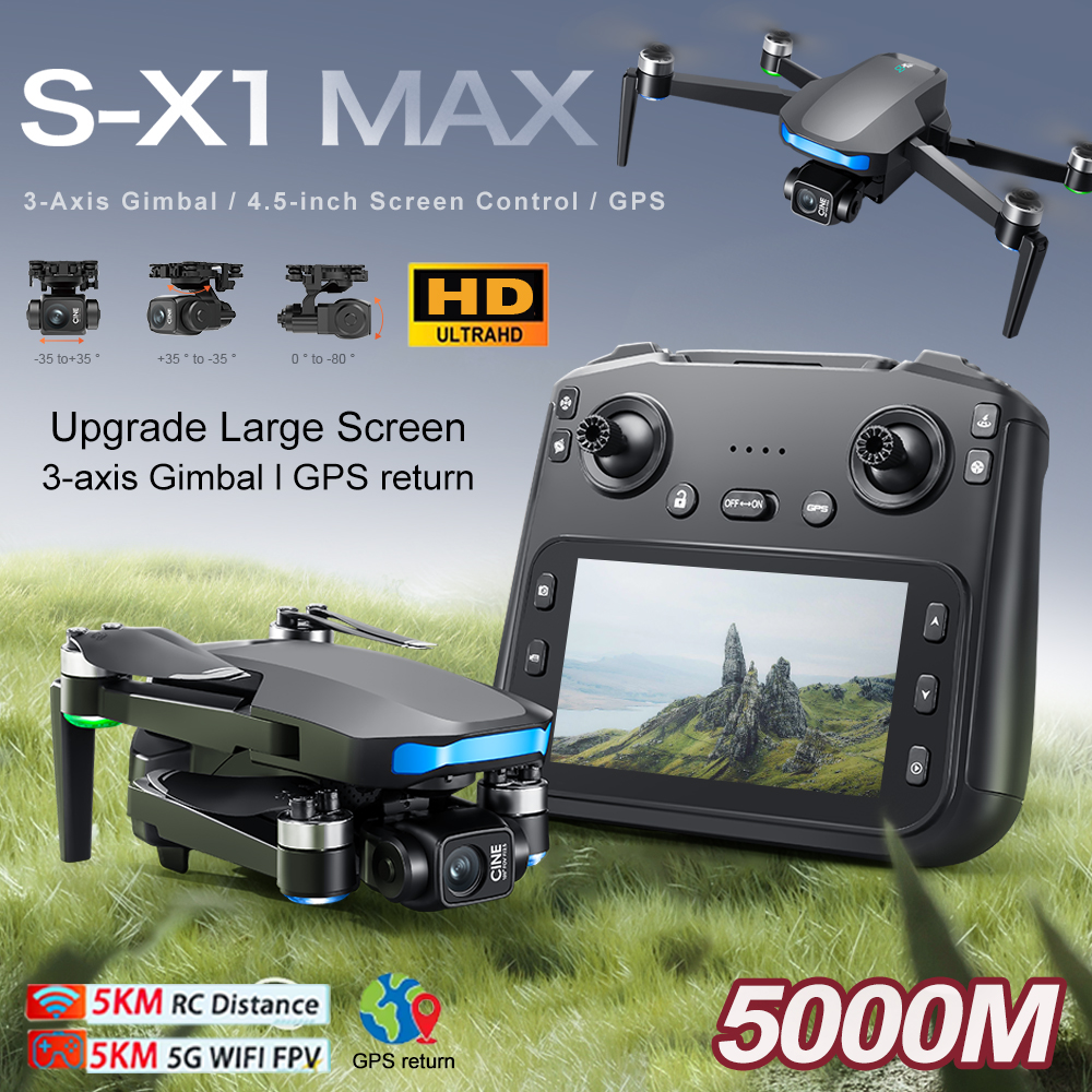New S-X1 MAX Drone GPS 8K Prof - Drone Gimbal 3 Axis recensie en prijs